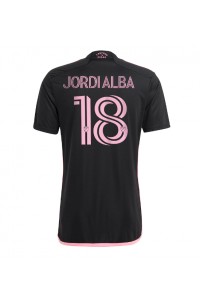 Inter Miami Jordi Alba #18 Jalkapallovaatteet Vieraspaita 2024-25 Lyhythihainen